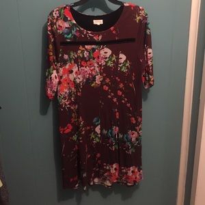Weston brown floral dress from Anthropologie